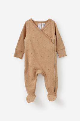 Organic Cross Over Zip Romper