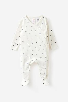 Organic Cross Over Zip Romper