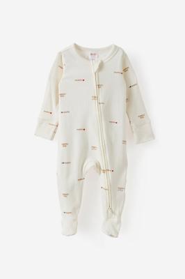 Littlie Organic Long Sleeve Zip Romper