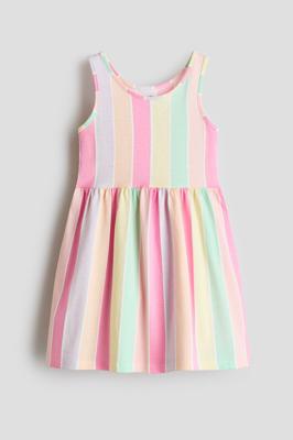Multicolored/striped Patterned Cotton Dress for kids | H&M CA
