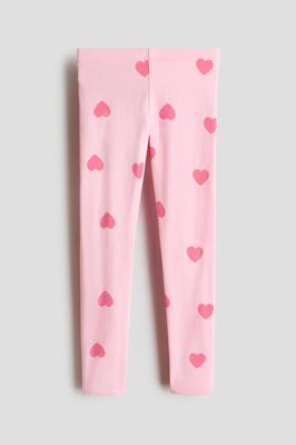 Light pink/hearts Cotton Leggings for kids | H&M CA