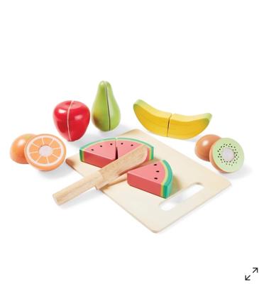 8 Piece Wooden Fruit Cutting Set - Kmart