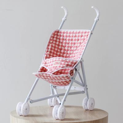 Dolls Stroller - pink gingham