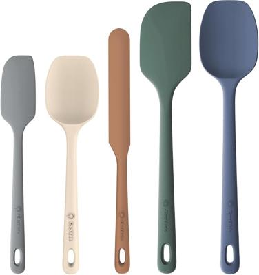 Amazon.com: ChefAide 5 Pieces Silicone Spatula Set, Food Grade Rubber Spatula, Upgrade Strong Handle with Ergonomic Grip, Heat Resistant Up to 600°F f