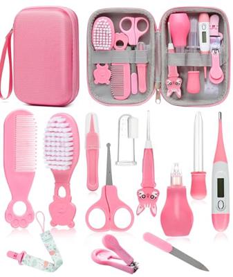 Baby Grooming Kit for Newborns, All-in-One Baby Care Essentials with Nail, Hair, Nasal and Temperature Care Tools for First-Time Parents Home and Trav