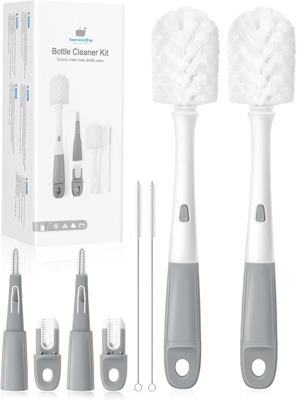 Amazon.com: Termichy Baby Bottle Brush Set: 2 Pack Kit 360° Clean All Feeding Essential | Snap on Brush Easy to Assemble - 4-in-1 Set Efficient Remove