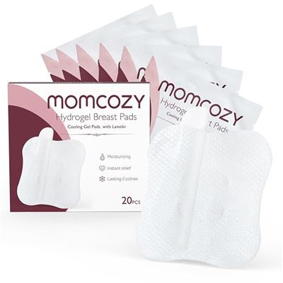 Amazon.com : Momcozy Hydrogel Nursing Pads,Cooling Relief,Breastfeeding Essentials 20pcs | Nipple Pads with Lanolin, Instant Cooling Relief, Support f