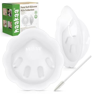 Amazon.com: haakaa Petal Soft Silicone Milk Collector for Breastfeeding - 2PCS | Discreet Leak-Protection Breast Milk Saver, Reusable Breast Shells Mi
