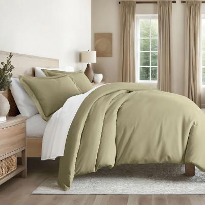3 Piece Duvet Cover & Shams Set - Soft and Breathable, Double Brushed Microfiber, Wrinkle Free - Becky Cameron, Sage, Full/Queen : Target
