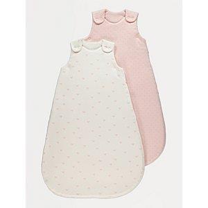 Bow Heart 2.5 Tog Sleeping Bags 2 Pack | Baby | George at ASDA