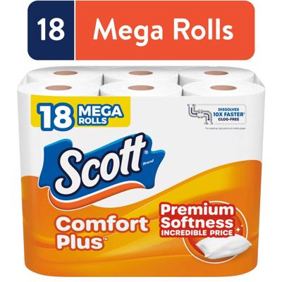 Kimberly-Clark, Toilet Paper, 18 Mega Rolls, ComfortPlus Ultra Soft - Walmart.com