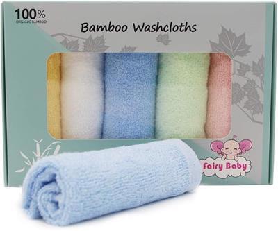 Baby Washcloths 100% Organic Bamboo Bath Washcloth Reusable Face Towels Anti-Bacterial Soft Towel Set Perfect for Newborn(5 Pack) : Amazon.co.uk: Baby