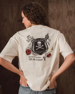 Orlando Pirates Quirky Boxy Tee-Ivory – Old School