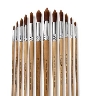 Necessities™ Brown Synthetic Round Brushes by Artists Loft® | Michaels