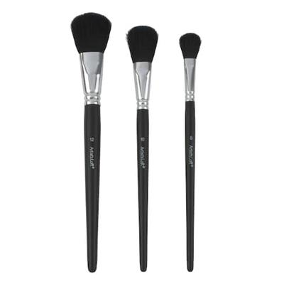 Black Taklon 3 Piece Mixed Media Oval Mop Brush Set by Artists Loft® | Michaels