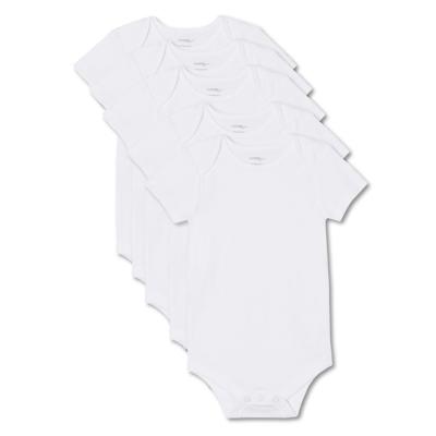 George Infants Unisex Layette 100% Cotton 5-Pack Short Sleeve Bodysuit - Walmart.ca