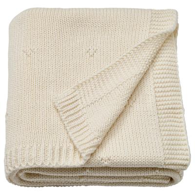 LEN baby blanket, white/knitted, 70x90 cm (271/2x353/8) - IKEA CA