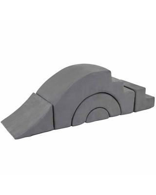 Costway 5 Piece Crawl & Climb Foam Play Set Climbing Blocks Soft Toys Indoor Gym Playset - Grey - Kmart