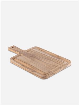 Tramontina Grooved Inverted Braai Cutting Board With Handle 40x23.3cm ( Teak Hardwood ) | Bash