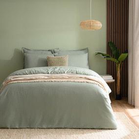 Newston Waffle Polycotton Duvet Cover & Pillowcase Set | Dunelm