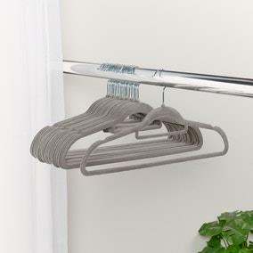 Set of 25 Flocked Hangers | Dunelm