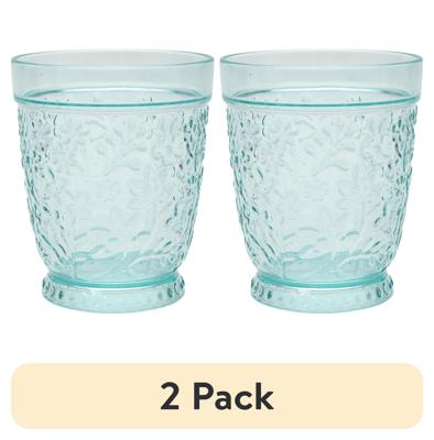 (2 pack) The Pioneer Woman 16-Ounce Embossed Tritan Plastic Ditsy Tumbler, Teal - Walmart.com