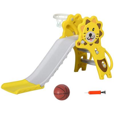 Buy AIYAPLAY 3 In 1 Lion Theme Toddler Slide with Basketball Hoop – Yellow | Slides | Argos