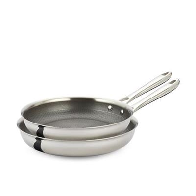 PADERNO Hybrid Clad Stainless Steel Frying Pan, Oven Safe, PFOA-Free, 2-pk, 9-in & 11-in