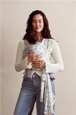 Solly Baby Bleu Toile Baby Wrap Carrier | Newborn Ready