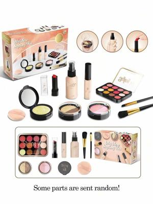 New Cosmetics Make Up Set For Childrens Play At Home Girls Plastic Imitation Lipstick Eye Shadow DIY Toy, For 3+ Children Birthday Gifts | SHEIN USA
