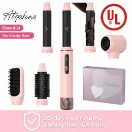 ATOPSKINS 5-in-1 LiteStyle Hairstyle Salon Hot Air Brush Ultra-Lightweight Air Styler Gentle Styling High-Temp Plastic Parts 30-Day Warranty Handle At