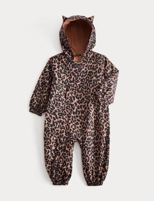 Leopard Print Puddlesuit (6 Mths - 3 Yrs) | M&S