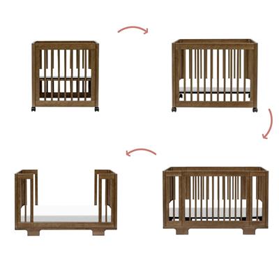 Couchette Convertible 8 en 1 Yuzu - Noyer Naturel