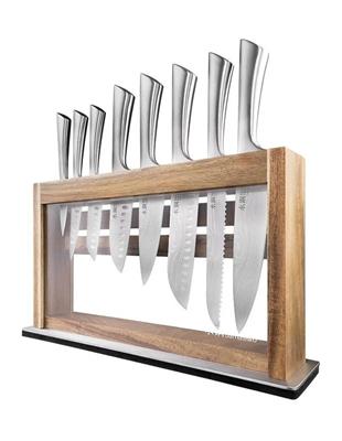 Baccarat Baccarat Damashiro Okada 9 Piece Knife Block in Beige | MYER
