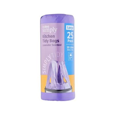 Buy Coles Simply Kitchen Tidy Bags Lavendar Scented Large 25 Pack | Coles