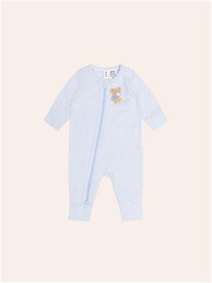 Bow Hux Stripe Zip Romper – Huxbaby