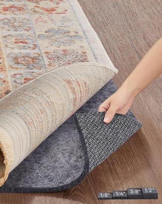 Amazon.com: Veken Non Slip Cushioned Rug Pad Gripper, Felt and Silicone Backing, 8 x 10 Ft, 1/4 inch Thick Carpet Liner Protector Mat for Area Rugs an