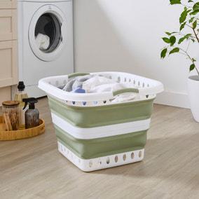 Collapsible Square Laundry Basket | Dunelm