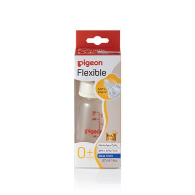 Pigeon flexible teat glass bottle 120ml 0m 403