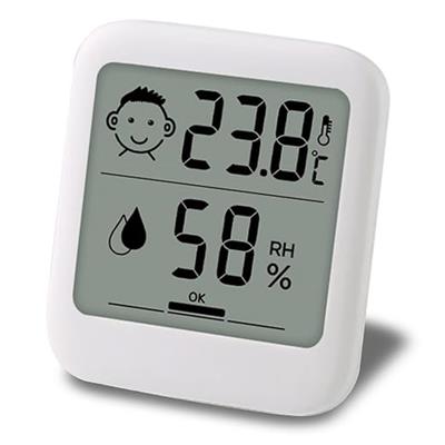 HATUSOKU Digital Thermometer and Hygrometer with Comfort Face Display, Hygrometer, Stand, Magnet, Hanging, Simple, Infectious Disease Prevention, Heat