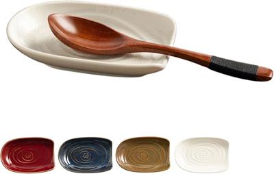 Amazon.com: Zerokyclan Ceramic Spoon Rest, 5 Utensil Holder for Stove Top & Counter | Compact design fits spoons, spatulas, ladles, tongs, and coffee