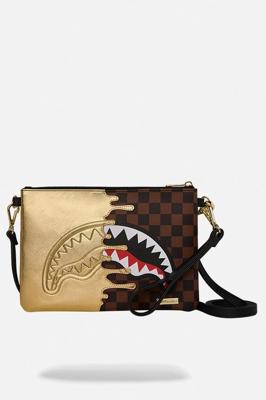 Sharks In Paris Bubble Brown Check Crossover Clutch - Brown Sprayground Bags & Wallets | Superbalist