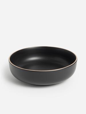Jet Home Black Geneva Stoneware Pasta Bowl | Bash