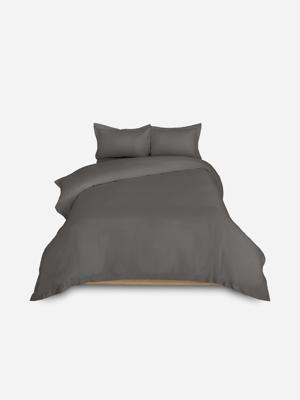 Volpes Egyptian Cotton 300tc Oxford Charcoal Duvet Cover Set | Bash