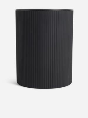 Jet Home Black Ribbed Bathroom Bin | Bash