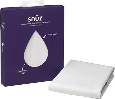 Snuz Waterproof Crib Mattress Protector for SnuzPod5, SnuzPod3 & Studio - Super Soft Brushed Cotton Cot Mattress Protector with Dust Mite Barrier, Mac