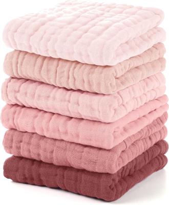 Unnivoll Muslin Cloths for Baby 100% Cotton Muslin Squares Baby Wash Cloth Baby Essentials for Newborn Boys Girls Large 30x30CM Extra Soft and Absorbe