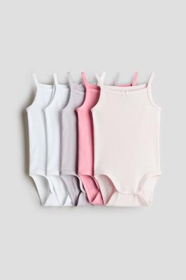 Pink/Light purple 5-pack cotton bodysuits for kids | H&M GB