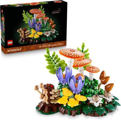 Amazon.com: LEGO Botanicals Woodland Mushrooms - Building Set for Adults, Ages 18+ - Mushroom Decor for Home Office or Desk - Gifts for Women & Men -