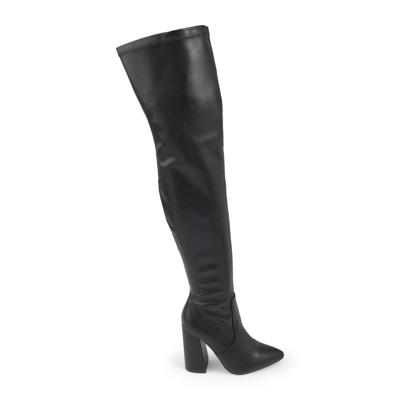 Black Stretch PU Boots (3261392) | Sexy with Attitude